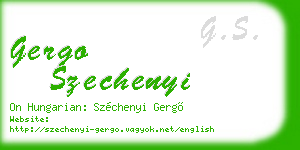 gergo szechenyi business card